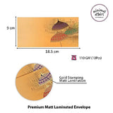 Premium 3 Umbrella Design Shagun Envelopes - Yellow
