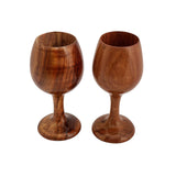 Wooden Wine Glass 2 Pcs set