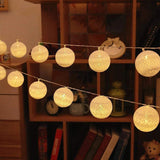sundelier 10 Led Cotton Ball Fairy String Decorative Lights