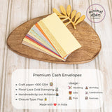 Premium Unique White Printed Design Shagun Envelopes - Multicolor
