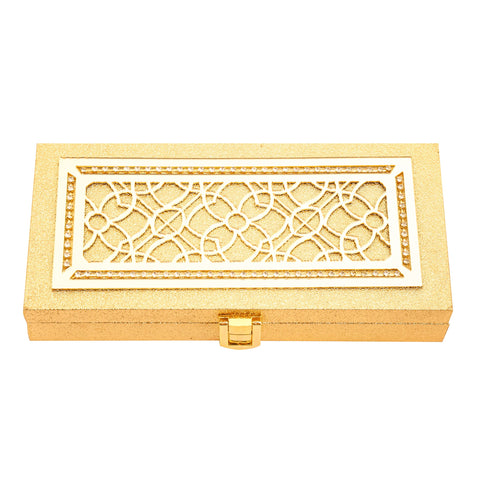 geometric design with laser cut acrylic finish cash box for Gifting Gold