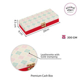 Trellis pattern Thermal Laminated Cash Box for Gifting - Multicolor