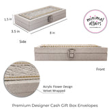 Geometric Design With Laser Cut Acrylic Finish Cash Box For Gifting Silver