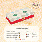 Teal pattern Thermal Laminated Cash Box for Gifting - Multicolor