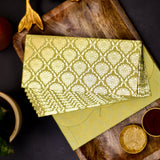 Embossed Umbrella Premium Shagun Envelopes - Tea Green
