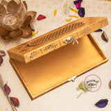 laser cut acrylic finish cash box for Gifting oragne