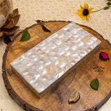 Mother of pearl shell MDF cash box for Gifting white