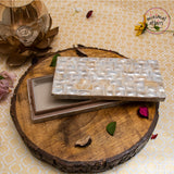 Mother of pearl shell MDF cash box for Gifting white