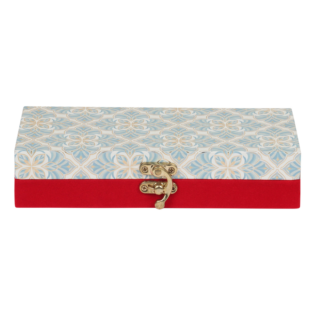 Floral pattern Thermal Laminated Cash Box for Gifting - Blue