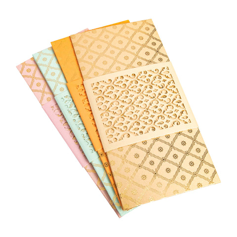 Laser Cut Broade Royal Shagun Envelopes - Multicolor