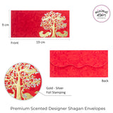 Tree and Peacock Premium Shagun Envelopes - Multicolor