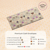 Triangle pattern matt laminated premium shagun envelopes multicolor