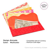 Brocade Pattern Premium Shagun Envelopes - Multicolor