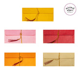 Coin Shagun Envelopes, Metallic Paper, used for Cash Gifting - Multicolor