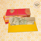 Coin Shagun Envelopes, Metallic Paper, used for Cash Gifting - Multicolor