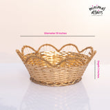 Decorative metalFlower Basket - Suitable for Gifting, Decoration- Gold
